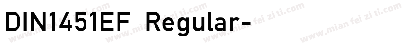DIN1451EF Regular字体转换
